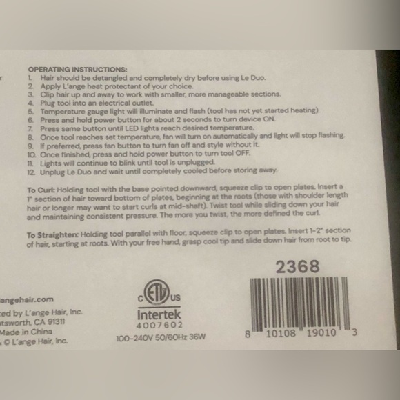 L'ANGE HAIR Le Duo Standard 360° Airflow Styler - Picture 10 of 11